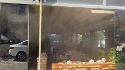 Gazipaşa’da kafe bacasındaki yangını itfaiye ekipleri söndürdü