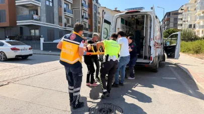 Motosikletten düşen sürücü yaralandı