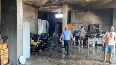 Serik’te evin deposunda çıkan yangın söndürüldü