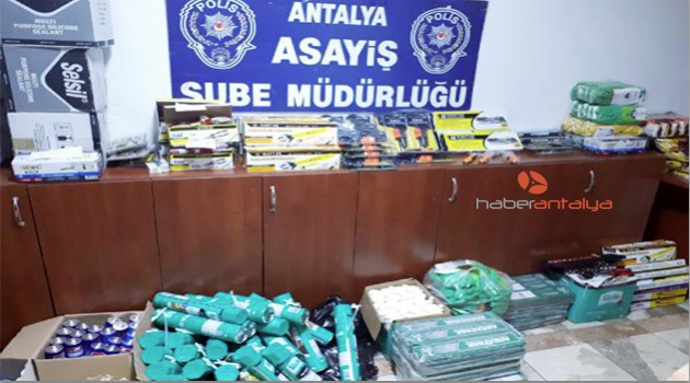 30 bin liralık malzeme çaldı
