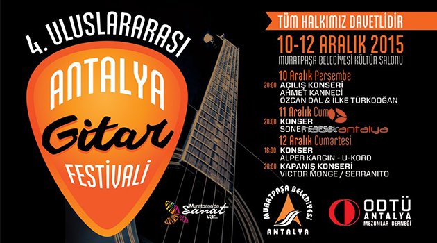 4. ULUSLARARASI ANTALYA GİTAR FESTİVALİ BAŞLIYOR