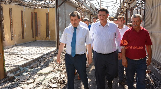AESOB’dan festival çarşısına geçmiş olsun ziyareti