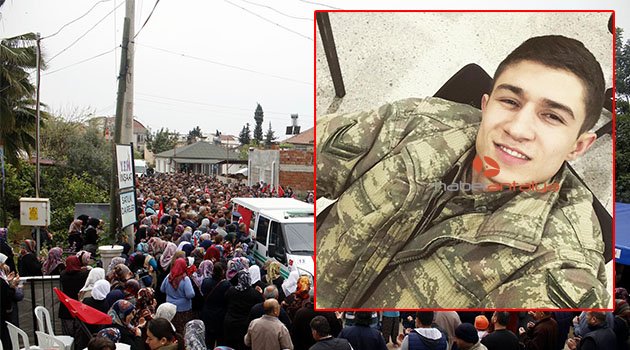 Afrin şehidi baba ocağına son kez getirildi