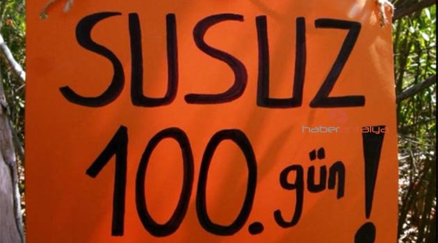 Alakır'da susuz 100'üncü gün