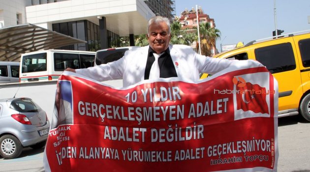 Alanya’da 10 yıldır süren davaya pankartlı isyan