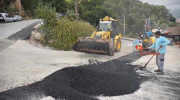 Alanya Kalesi yolu asfaltlanıyor