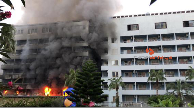 Alanya'da 4 yıldızlı otelde yangın