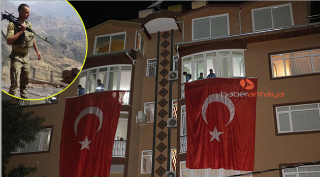 Alanya'ya şehit ateşi düştü