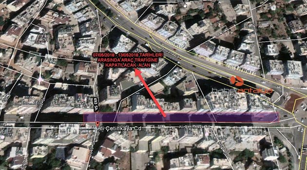 Ali Çetinkaya Caddesi 7 Mayıs'ta trafiğe kapanıyor