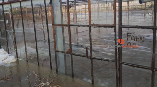 Antalya’da yaz ayında seraları su bastı