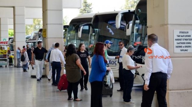 Antalya otogarında talep büyükşehirlere