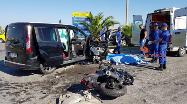 Antalya'da feci kaza: 1 ölü, 2 yaralı