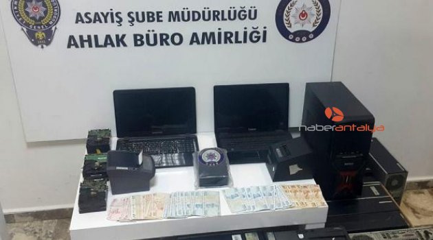 Antalya'da sanal kumar operasyonu