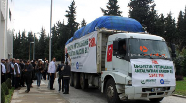 Antalya'dan Suriye'deki çocuklara yardım