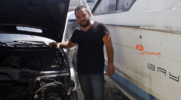Aracını kundaklayanı bulana 10 bin TL ödül