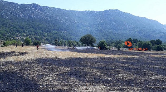 Arazi yangını büyümeden söndürüldü