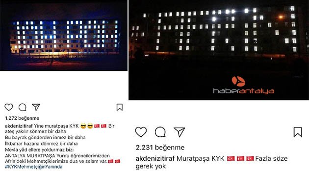 AÜ'lü öğrencilerden ışıklı 'Afrin' koreografisi