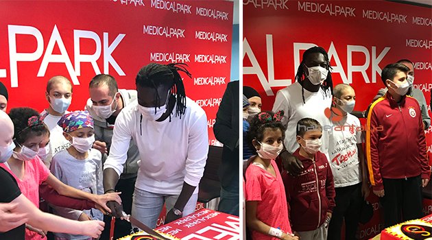 Bafetimbi Gomis, kanser hastası çocukları ziyaret etti