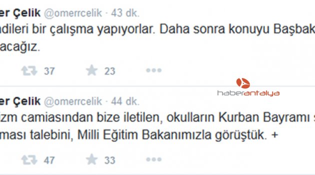 BAKAN ÇELİK'TEN MÜJDE: GÖZLER ŞİMDİ MİLLİ EĞİTİM BAKANINDA