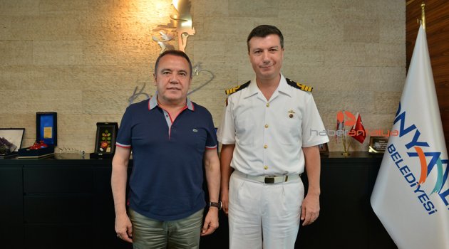 BAŞKAN BÖCEK’E SAHİL GÜVENLİK KOMUTANI’NDAN ZİYARET