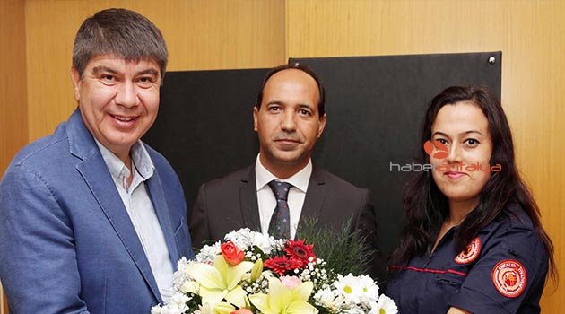 BAŞKAN TÜREL İTFAİYECİLERİ KABUL ETTİ