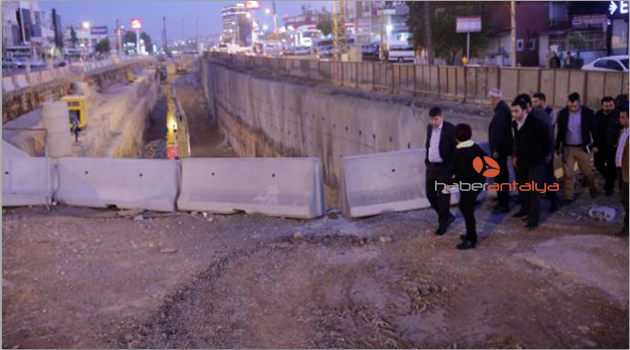 Başkan Türel, raylı sistem çalışmalarını inceledi