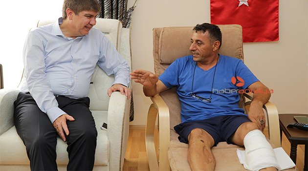 BAŞKAN TÜREL'DEN KAHRAMAN GAZİYE ZİYARET