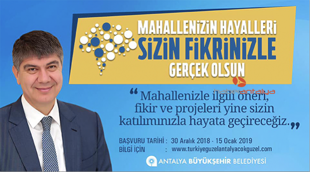 Büyükşehir'den, 'Mahallenizin Hayalleri' projesi