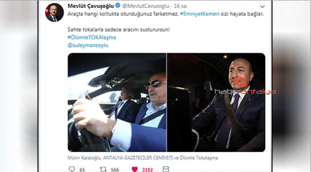Çavuşoğlu'ndan emniyet kemeri çağrısı