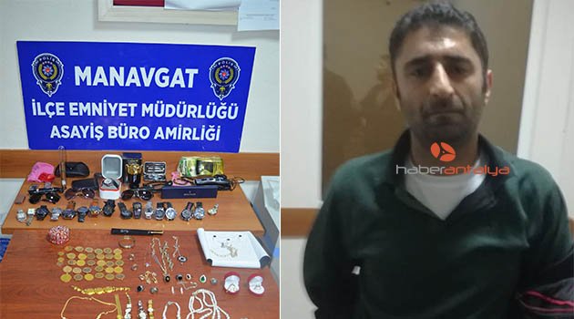 Cezaevi firarisi hırsız Manavgat’ta yakalandı, girdiği evlerin sayısını hatırlayamadı