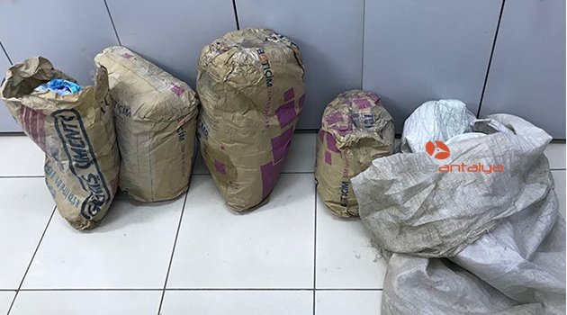Çimento çuvalında uyuşturucu