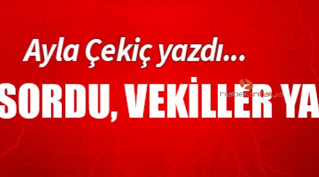 DAVUTOĞLU SORDU,  VEKİLLER YANITLADI
