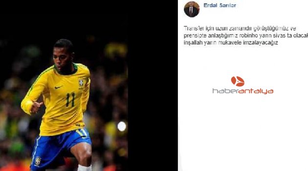 Demir Grup Sivasspor 'Robinho'yu açıkladı!