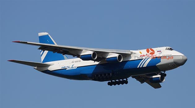 Dev kargo uçağı 'Antonov 124' Antalya'ya geliyor