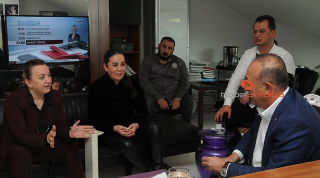 DIŞİŞLERİ BAKANI ÇAVUŞOĞLU ABMEDYA’YI ZİYARET ETTİ