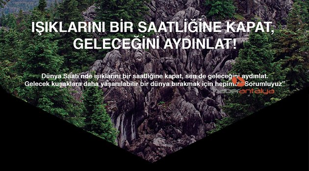 DÜNYA SAATİ ETKİNLİĞİ: 25 MART'TA IŞIKLAR BİR SAAT SÖNECEK