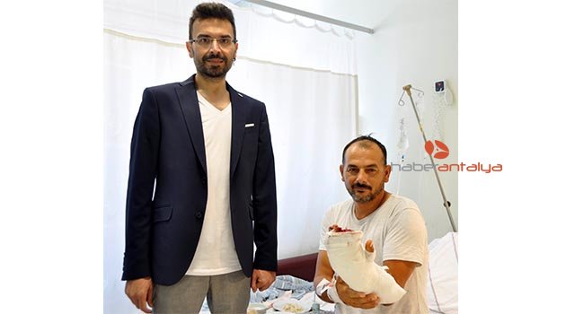 Eldivende kopan parmak ucunu görünce şoke oldu