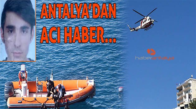 Falezlerden düşen gencin cesedi bulundu