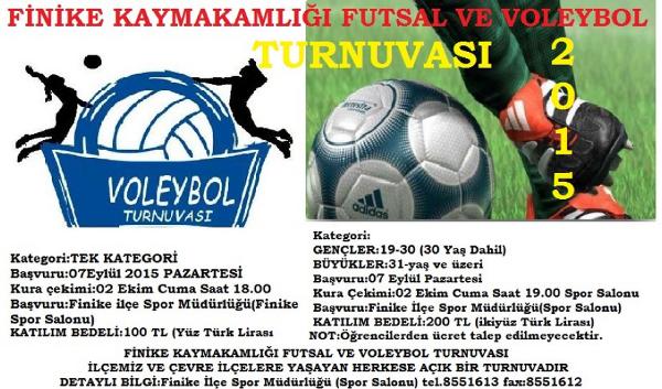 Finike'de Futsal Ve Voleybol Heyecanı