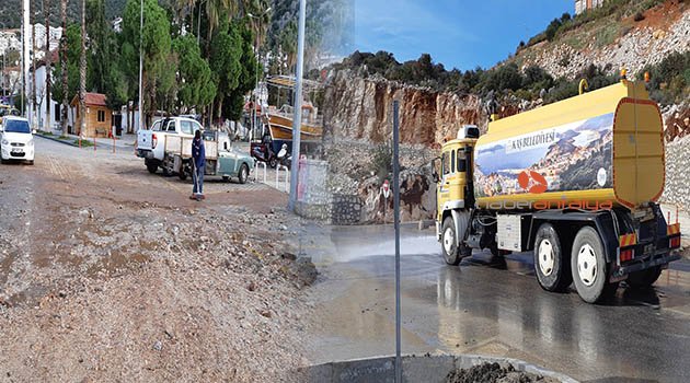 Fırtınadan kapanan sahil yolu ulaşıma açıldı