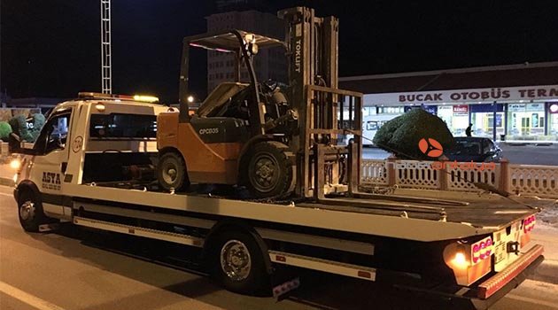Forklift hırsızı yakalandı