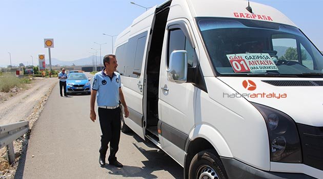 Gazipaşa’da klimasına açmayan otobüs şoförlerine ceza