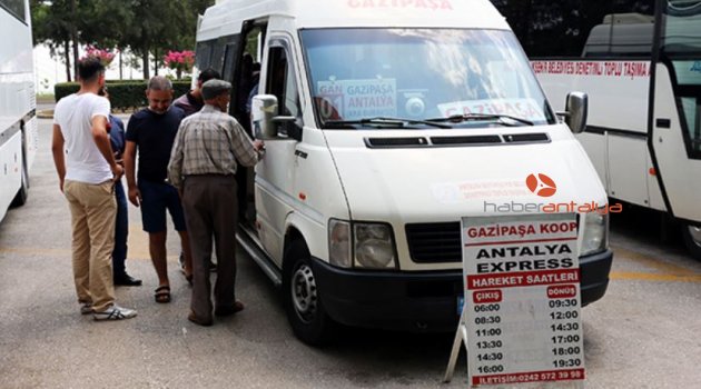 Gazipaşa ekspres hat ile 2.5 saat