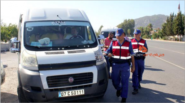 Gazipaşa'da jandarmadan denetim