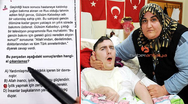 Gülsüm anne ve Umut, LGS'de soruldu