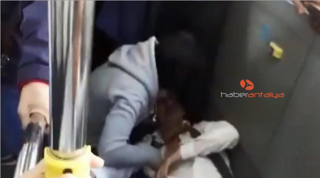 Halk otobüsüyle hastaneye götürüldü