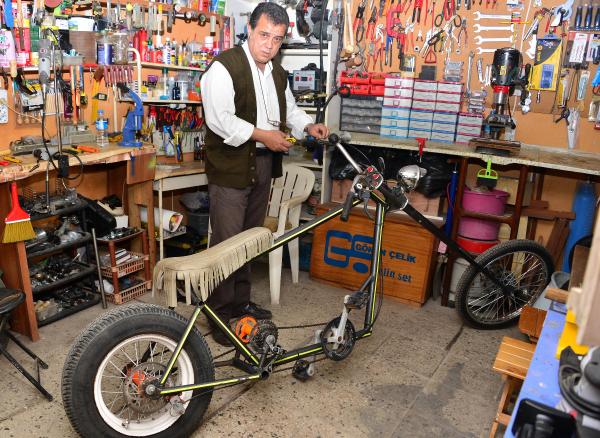 İnat Uğruna Chopper Tarzı Bisiklet Üretiyor