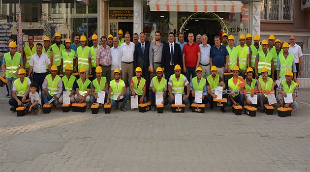 İnşaat sektörü çalışanları sertifikalarını aldı