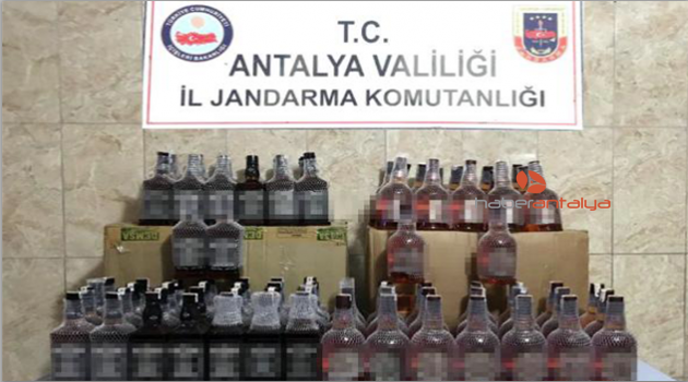 Jandarmadan kaçak içki operasyonu