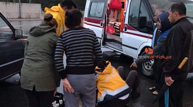 Kamyonetin çarptığı yaya yaralandı